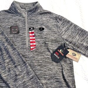 Mossy Oak Heathered Gray Quarter-Zip Top